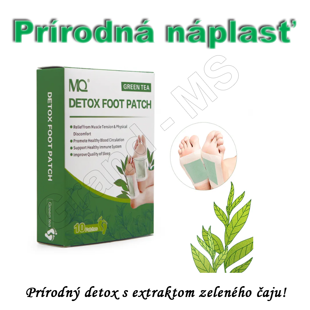 Prírodná detoxikačná náplasť na chodidlá FOOT PATCH ZELENÝ ČAJ  - 10ks