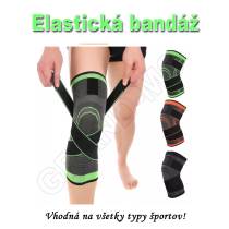 Spevňujúca elastická bandáž na koleno pre športovcov  XL- zelená