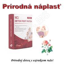 Prírodná detoxikačná náplasť na chodidlá FOOT PATCH RUŽA  - 10ks